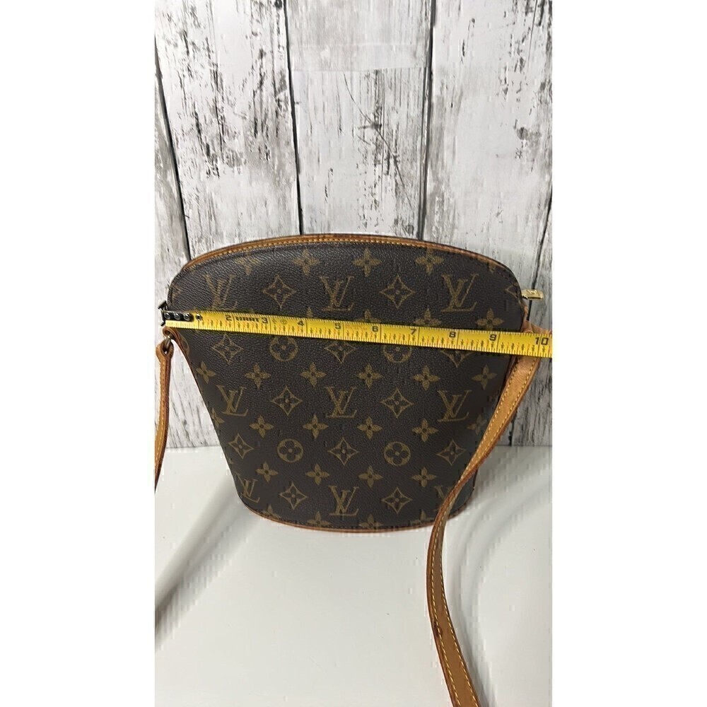 Louis Vuitton Brown Drouot Monogram Canvas Crossbody Bag - Picture 12 of 12